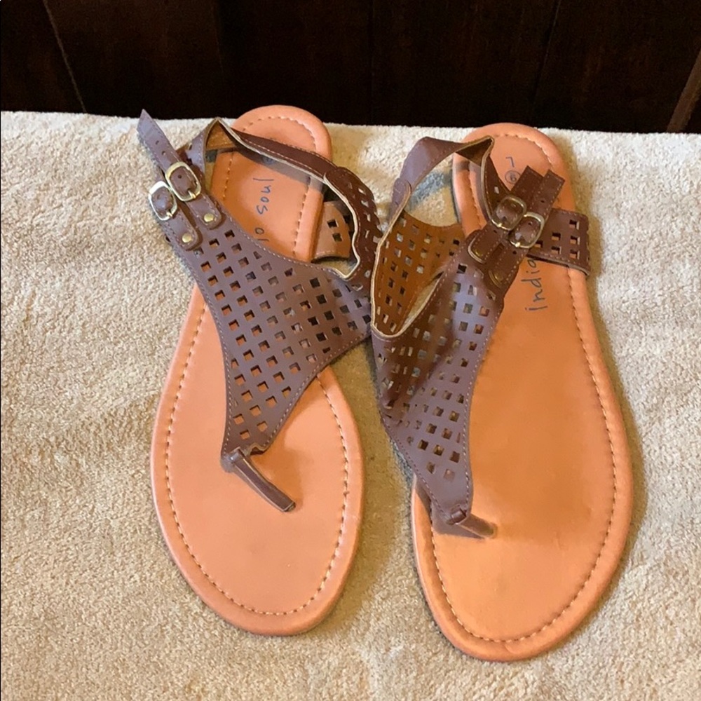 Brown double buckle